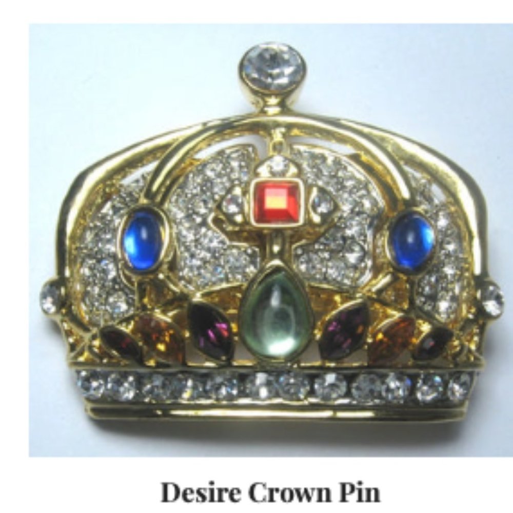 Multi-Stone Crown Pin